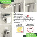 Ver imagem 2 de Kit Acessórios Para Banheiro Com Adesivo 5 Peças Branco ELG