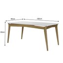 Ver imagem 4 de Conjunto de Mesa de Jantar Rubi 180x90cm com 6 Cadeiras Rubi Imbuia/branco Off/areia