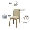 Ver imagem 3 de Conjunto de Mesa de Jantar Rubi 180x90cm com 6 Cadeiras Rubi Imbuia/branco Off/areia