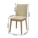 Ver imagem 5 de Conjunto de Mesa de Jantar Rubi 180x90cm com 6 Cadeiras Rubi Imbuia/branco Off/areia