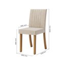 Ver imagem 4 de Conjunto Sala de Jantar Mesa Manu 160cm Tampo MDF Canto Reto 6 Cadeiras Lily