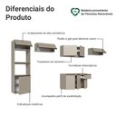 Ver imagem 5 de Armário de Cozinha Completa 340 Cm Suspenso Crema Nice Madesa 02