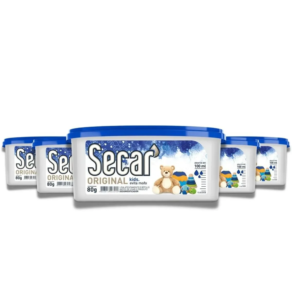 Kit com 5 Anti Mofo Secar Original Kids 80g