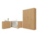 Ver imagem 2 de Quarto de Bebê Completo Berço Americano 3 em 1 Encanto Multimóveis Mp4581 Madeirado