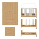 Ver mais imagens de Quarto de Bebê Completo Berço Americano 3 em 1 Encanto Multimóveis Mp4581 Madeirado