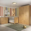 Ver imagem 1 de Quarto de Bebê Completo Berço Americano 3 em 1 Encanto Multimóveis Mp4581 Madeirado