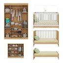 Ver imagem 5 de Quarto de Bebê Completo Berço Americano 3 em 1 Encanto Multimóveis Mp4581 Madeirado