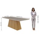 Ver imagem 5 de Sala de Jantar Completa Helena C/ Tampo Madeirado C/ Vidro 210x100cm e 6 Cadeiras Juliana Madeirado