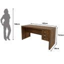 Ver imagem 7 de Mesa para Escritório Reversível 155 Cm 3 Gavetas Nogal