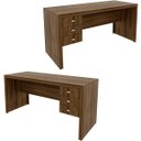 Ver imagem 4 de Mesa para Escritório Reversível 155 Cm 3 Gavetas Nogal