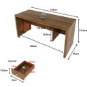 Ver imagem 6 de Mesa para Escritório Reversível 155 Cm 3 Gavetas Nogal