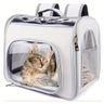 Mochila Transporte Gato Pet Cachorro Cao Animal de Estimaçao Pequeno Porte Alça Ajustavel Ombro Resi - 1