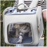 Mochila Transporte Gato Pet Cachorro Cao Animal de Estimaçao Pequeno Porte Alça Ajustavel Ombro Resi - 2