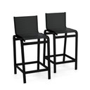 Ver imagem 1 de Kit 2 Banquetas Altas Bancada Alumínio Preto Tela Preto