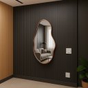 Ver imagem 1 de Espelho Milos - Linha Couro - - Caramelo - 100x70 - sem LED