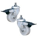 Ver imagem 1 de 2 Rodizio Gir. 3 Pol. Industrial Espiga Freio Roda Nylon