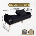 Ver imagem 2 de Sofá Cama Rivieira 2.50m - Preto