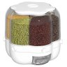 Dispenser Alimentos Cereais 6 Divisoes Giratorio 360 Graus Condimentos Tempero Feijao Arroz Cozinha - 6