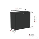 Ver imagem 3 de Armário Baixo para Escritório com 2 Portas P25 Preto