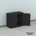 Ver imagem 6 de Armário Baixo para Escritório com 2 Portas P25 Preto