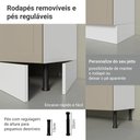 Ver imagem 7 de Balcão de Cozinha 80 cm 2 Gavetas (sem Tampo) Branco/Crema Vik Madesa