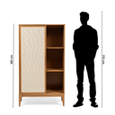 Ver imagem 3 de Estante Multiuso Livreiro em Madeira Maciça Telinha Rattan Viena