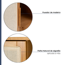 Ver mais imagens de Estante Multiuso Livreiro em Madeira Maciça Telinha Rattan Viena