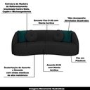 Ver imagem 4 de Conjunto Decorativo Sofá 240cm e Poltrona Clarke com Puff Round PU Preto - Gran Belo