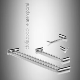 Kit Duplo de Acessórios para Banheiro Orion 4 Peças Prata 2060or.prpl - 3
