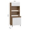Cozinha Canto Modulada Sabrina 12 Peças 18 Portas 05 Gv 332/254x195x52 Avelã/Branco TX A04S - MENU - 4