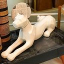 Ver imagem 2 de Escultura Estátua Pantera Leopardo Jaguar Geométrica 30cm:branco Brilho