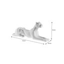 Ver imagem 3 de Escultura Estátua Pantera Leopardo Jaguar Geométrica 30cm:branco Brilho