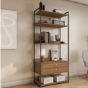 Ver imagem 3 de Closet/estante Modular 2 Gavetas e 3 Prateleiras 89cm Estilo Industrial Li049 Kappesberg Industrial