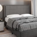 Ver imagem 1 de Cabeceira Casal Cama Box 140cm para Quarto Onix Suede Grafite M11 - D’Rossi