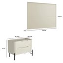 Ver imagem 4 de Conjunto Cabeceira e 1 Mesa de Cabeceira 164cm Casal Mdf Cor:luna com Preto