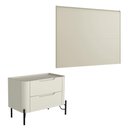Ver imagem 3 de Conjunto Cabeceira e 1 Mesa de Cabeceira 164cm Casal Mdf Cor:luna com Preto