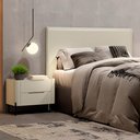 Ver imagem 5 de Conjunto Cabeceira e 1 Mesa de Cabeceira 164cm Casal Mdf Cor:luna com Preto