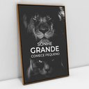 Ver imagem 1 de Quadro Motivacional em Telas Canvas Sonhe Grande TaColado Moldura Flutuante 4,5cm Freijó 120 x 80cm