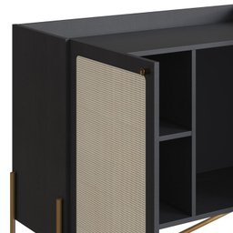 Balcao Cafe Bar 2 Portas Palhinha 28928 Linha Oslo Nero Artesano - 5