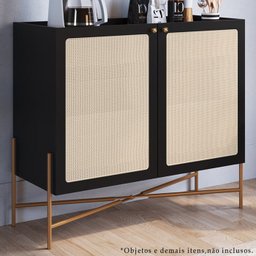 Balcao Cafe Bar 2 Portas Palhinha 28928 Linha Oslo Nero Artesano - 2