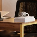 Ver imagem 2 de Mesa Escrivaninha Industrial Desk 90 Color Quarto Escritório Canela Dourado