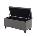 Ver imagem 4 de Kit Recamier Madri 1,60m + 2 Puff Suede Cinza - Inova Decor Inova Decorações Kit Madri
