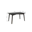 Ver imagem 2 de Mesa de Jantar 6 Lugares 160x90cm Tampo MDF Moby Artemobili Preto/Nogueira