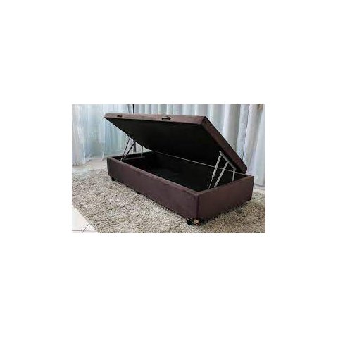 Cama Box Baú Solteiro 88 X 188 Marrom