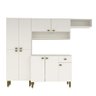 Armário de Cozinha Modulada Completa Compacta Balcão Madrid Branco 3 - Rosafor - 7