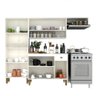 Armário de Cozinha Modulada Completa Compacta Balcão Madrid Branco 3 - Rosafor - 8