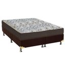 Ver imagem 1 de Cama Box Queen: Colchão Espuma Ortobom D45/EP Fort Tech ISO 150 + Base CRC Suede Brown(158x198)