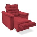 Ver imagem 3 de Poltrona da Vovó Reclinável Super Confortável de Veludo:Vermelho