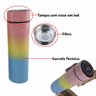 Garrafa Motivacional Squeeze Termica Kit 2 Uni Sensor Led Temperatura Medidor Agua Cha Bebida Viagem - 6