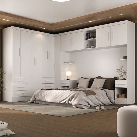 Guarda-roupa Modulado Soberano 11 Portas 8 Gavetas Branco - Panorama Móveis